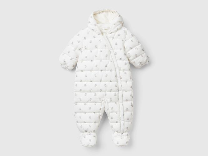 Benetton, Tuta Intera Imbottita "rain Defender", taglia 82, Bianco Panna, Bambini - United Colors of Benetton - Modalova