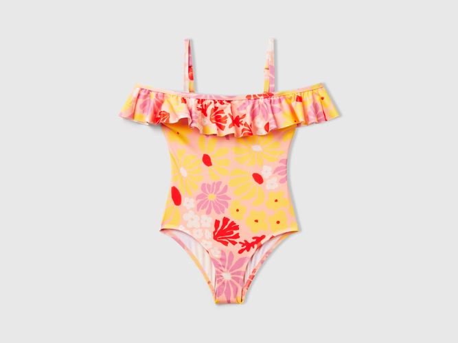 Benetton, Maillot De Bain Une Pièce Imprimé Fleurs, taille 2XL, Multicolore, Enfants - United Colors of Benetton - Modalova