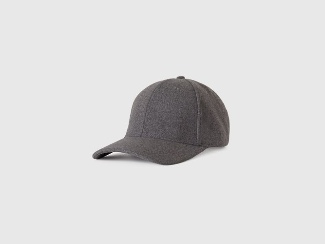 Benetton, Casquette À Visière En Drap, taille OS, Gris Foncé - United Colors of Benetton - Modalova