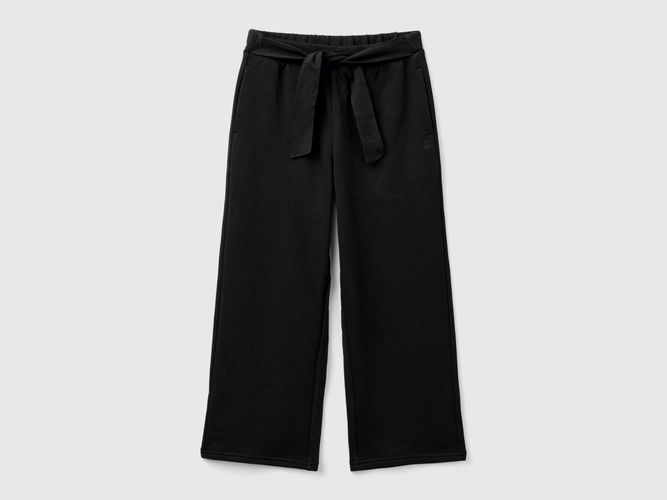 Benetton, Pantalon En Molleton Avec Ceinture, taille 2XL, Noir, Enfants - United Colors of Benetton - Modalova