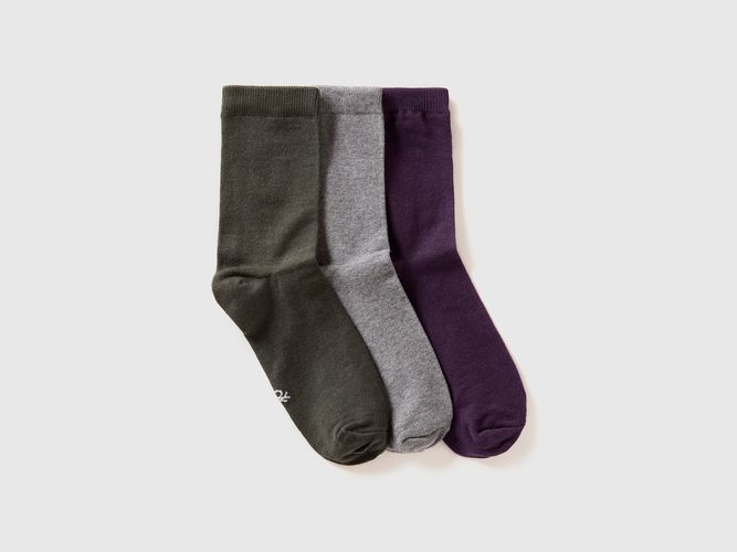 Benetton, Lot De Chaussettes Hautes En Coton Bio Stretch Mélangé, taille 43-46, Multicolore - United Colors of Benetton - Modalova