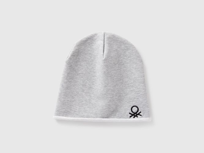 Benetton, Bonnet En Coton Extensible, taille 2-3, Gris Clair, Enfants - United Colors of Benetton - Modalova