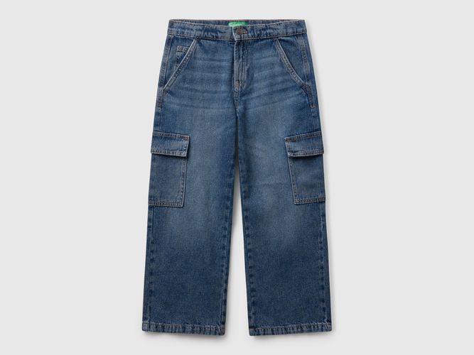 Benetton, Jean Cargo Coupe Ample, taille 2XL, Bleu, Enfants - United Colors of Benetton - Modalova