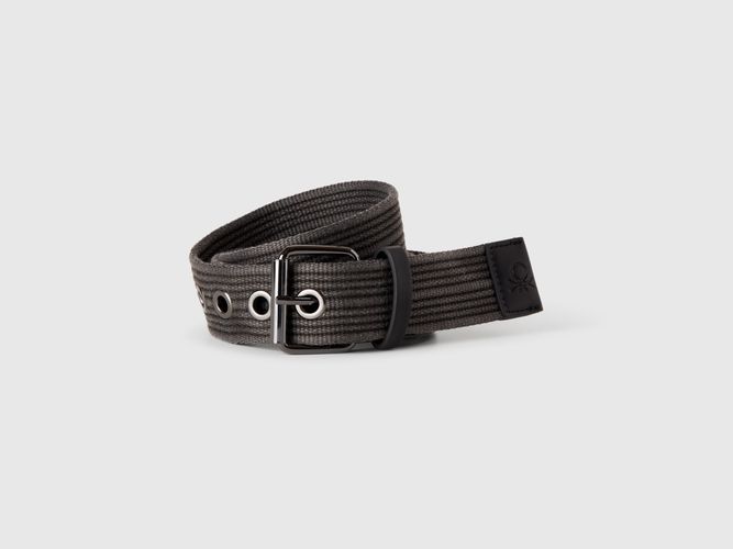 Benetton, Ceinture Rayée À Œillets, taille, Noir - United Colors of Benetton - Modalova