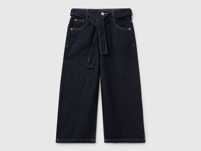 Benetton, Jean Coupe Large Avec Ceinture, taille 12-18, Bleu, Enfants - United Colors of Benetton - Modalova