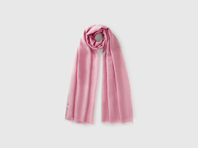 Benetton, Foulard En Soie Et Modal, taille OS, Rose - United Colors of Benetton - Modalova