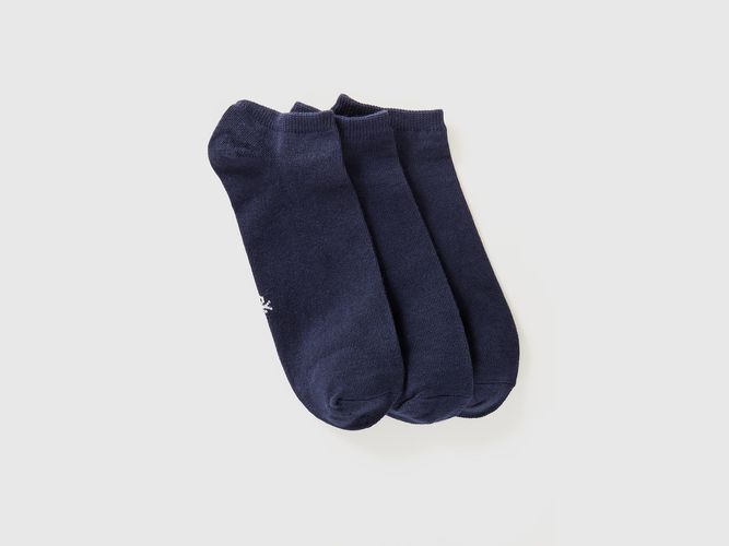 Benetton, Trois Paires De Chaussettes Courtes, taille 43-46, Bleu Foncé - United Colors of Benetton - Modalova