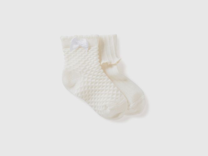 Benetton, Lot De Chaussettes En Coton Mélangé, taille 3-6, Crème, Enfants - United Colors of Benetton - Modalova