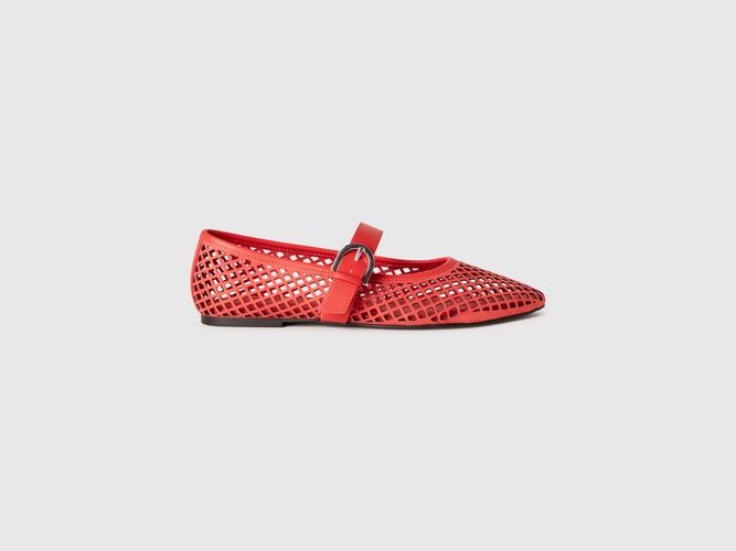 Benetton, Ballerines Résille, taille 36, Rouge Brique - United Colors of Benetton - Modalova