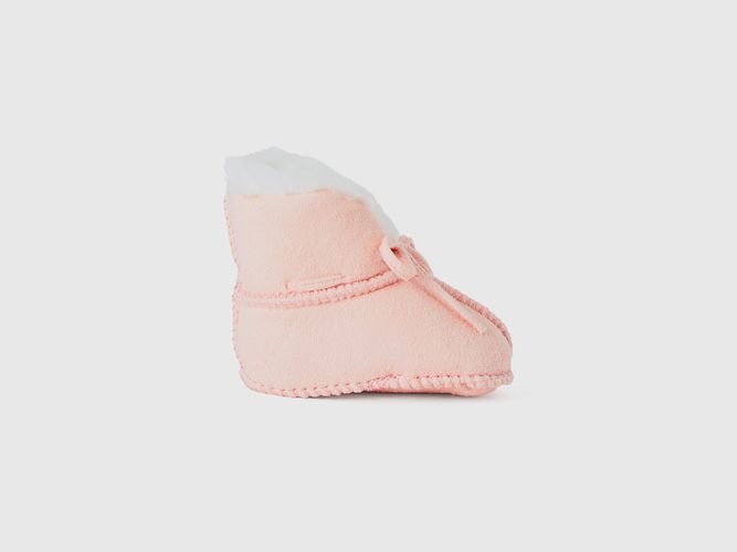 Benetton, Chaussons Effet Suédé, taille 16, Rose Pâle, Enfants - United Colors of Benetton - Modalova