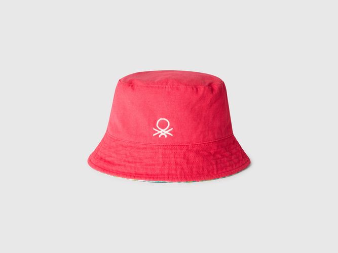 Benetton, Chapeau Style Pêcheur Réversible, taille M-L, , Enfants - United Colors of Benetton - Modalova