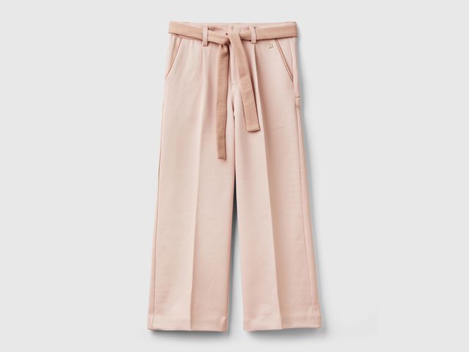 Benetton, Pantalon Élégant Avec Ceinture, taille 2XL, Rose Pâle, Enfants - United Colors of Benetton - Modalova