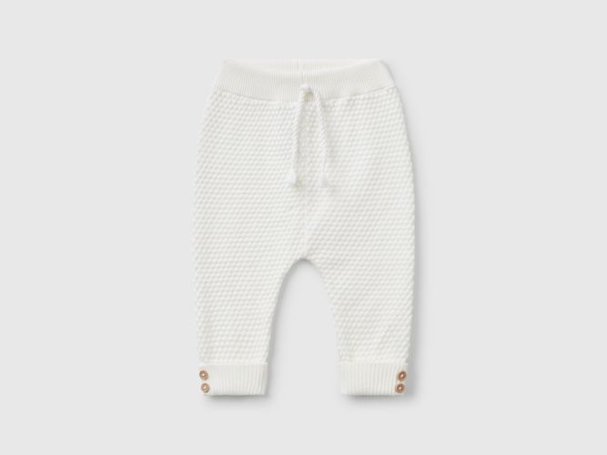 Benetton, Pantalon Fabriqué 100% Coton, taille 3-6, Crème, Enfants - United Colors of Benetton - Modalova