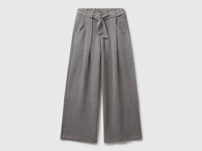 Benetton, Pantalon À Ceinture En Coton Chaud, taille 2XL, Gris Foncé, Enfants - United Colors of Benetton - Modalova