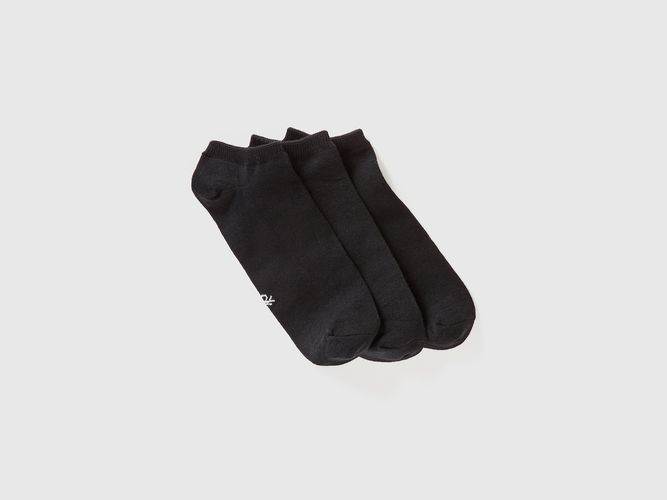 Benetton, Trois Paires De Chaussettes Courtes, taille 43-46, Noir - United Colors of Benetton - Modalova