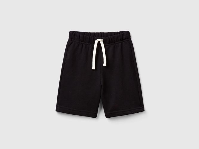 Benetton, Bermuda En Molleton Pur Coton, taille 12-18, Noir, Enfants - United Colors of Benetton - Modalova