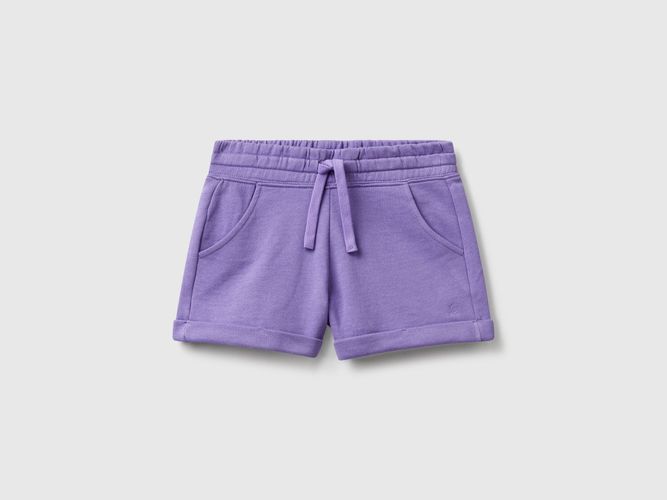 Benetton, Short En Molleton 100% Coton, taille M, Bleu Pervenche, Enfants - United Colors of Benetton - Modalova