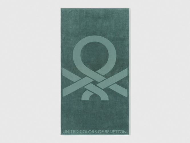 Benetton, Serviette De Plage Jacquard, taille OS, Vert Foncé - United Colors of Benetton - Modalova