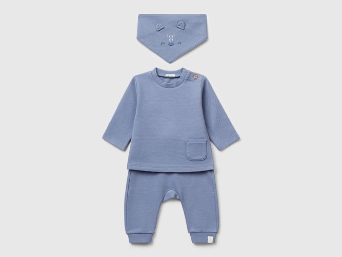 Benetton, Ensemble En Pur Coton, taille 0-1, Bleu Ciel, Enfants - United Colors of Benetton - Modalova