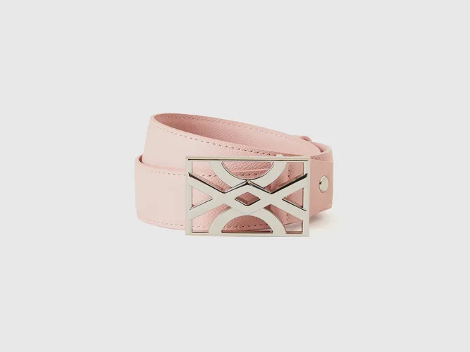 Benetton, Ceinture Rose Poudré À Boucle Siglée, taille L, Rose Pâle - United Colors of Benetton - Modalova