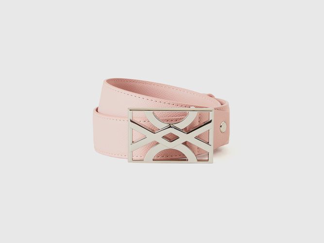 Benetton, Ceinture Rose Poudré À Boucle Siglée, taille XXL, Rose Pâle - United Colors of Benetton - Modalova