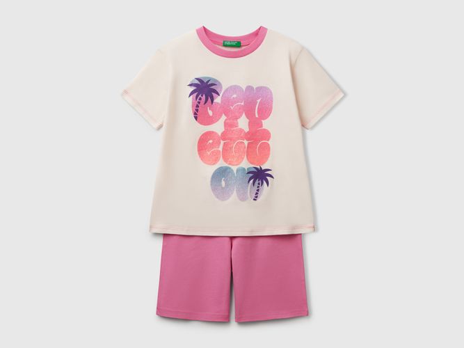 Benetton, Pyjama Avec Maxi Logo, taille 18-24, Rose, Enfants - United Colors of Benetton - Modalova
