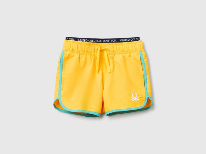 Benetton, Short De Bain Avec Cordon De Serrage, taille 9-12, Jaune, Enfants - United Colors of Benetton - Modalova