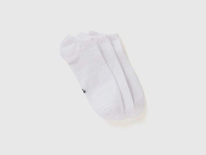 Benetton, Trois Paires De Chaussettes Courtes, taille 43-46, Blanc - United Colors of Benetton - Modalova