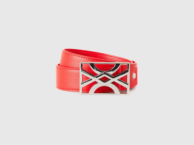 Benetton, Ceinture Rouge À Boucle Siglée, taille XXL, Rouge - United Colors of Benetton - Modalova