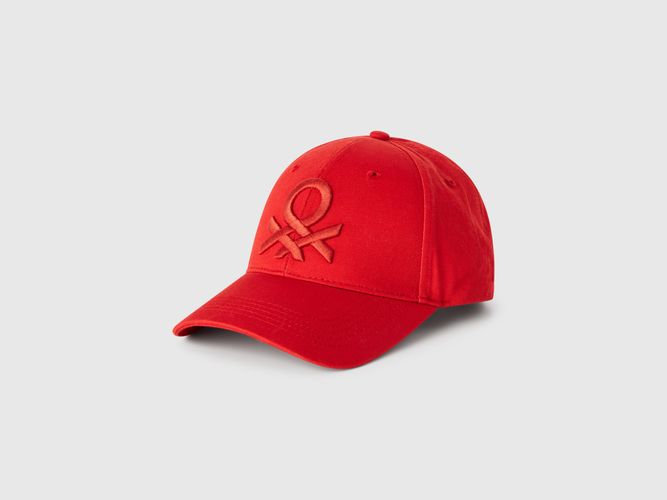Benetton, Casquette De Baseball Avec Logo Brodé, taille OS, Rouge - United Colors of Benetton - Modalova