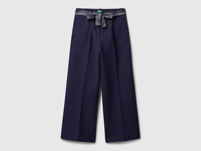 Benetton, Pantalon Élégant Avec Ceinture, taille 2XL, Bleu Foncé, Enfants - United Colors of Benetton - Modalova