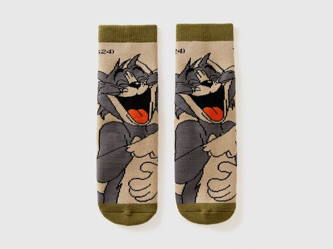 Benetton, Chaussettes Antidérapantes Tom & Jerry, taille 1-2, , Enfants - United Colors of Benetton - Modalova