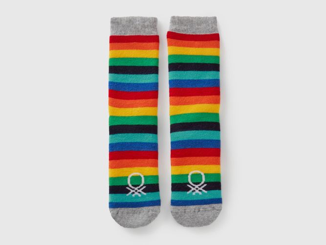 Benetton, Chaussettes Antidérapantes À Rayures, Taille: 1-2, Multicolore, Enfants - United Colors of Benetton - Modalova