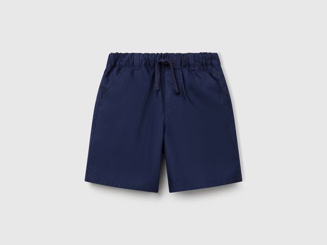 Benetton, Short 100% Coton Avec Cordon De Serrage, taille 12-18, Bleu Foncé, Enfants - United Colors of Benetton - Modalova