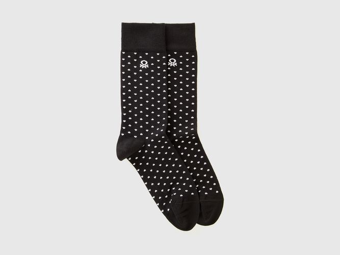 Benetton, Chaussettes Longues Noires À Motif Caurs, taille 42-46, Noir - United Colors of Benetton - Modalova