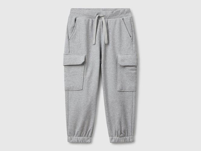 Benetton, Pantalon De Jogging Cargo En Polaire, taille 12-18, Gris Clair, Enfants - United Colors of Benetton - Modalova