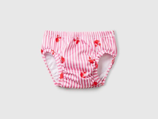 Benetton, Bas De Maillot De Bain Rayé Avec Crabes, taille 6-9, Rose, Enfants - United Colors of Benetton - Modalova