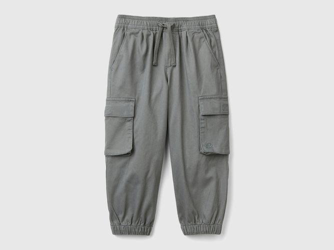 Benetton, Pantalon Cargo À Cordon De Serrage, taille 12-18, Gris Foncé, Enfants - United Colors of Benetton - Modalova