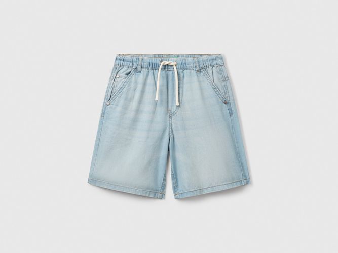 Benetton, Bermuda En Chambray, taille 2XL, Bleu Clair, Enfants - United Colors of Benetton - Modalova