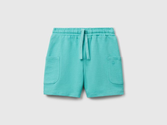 Benetton, Short Cargo En Coton, taille 12-18, Bleu Vert, Enfants - United Colors of Benetton - Modalova