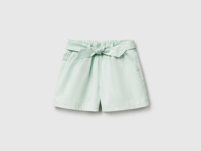 Benetton, Pantalon Court Avec Ceinture, taille 12-18, Bleu Vert, Enfants - United Colors of Benetton - Modalova