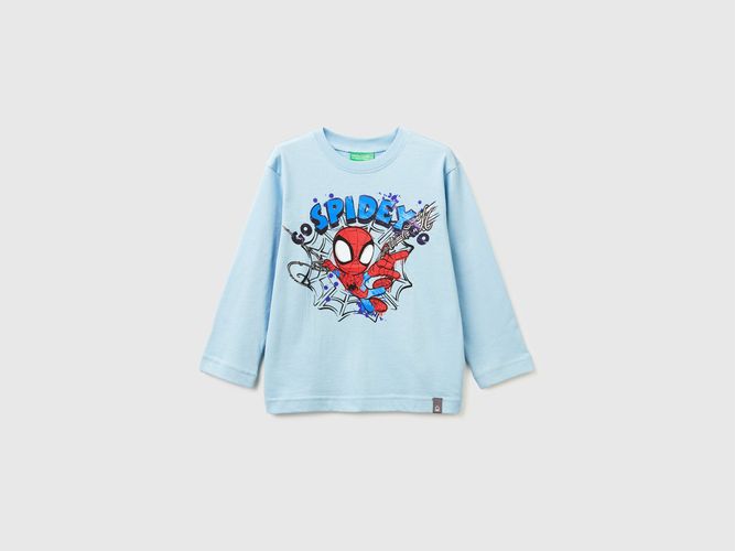 Benetton, T-shirt Coupe Régulière marvel Spiderman, Taille: 12-18, Bleu Clair, Enfants - United Colors of Benetton - Modalova