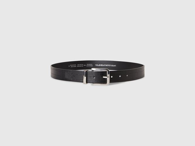 Benetton, Ceinture À Imprimé Crocodile, taille, Noir - United Colors of Benetton - Modalova