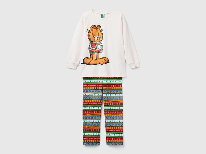 Benetton, Pyjama Garfield 2024 By Paws, Inc., taille 18-24, Crème, Enfants - United Colors of Benetton - Modalova