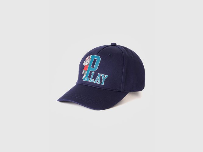 Benetton, Casquette De Baseball Avec Imprimé, taille 12-24, Bleu Foncé, Enfants - United Colors of Benetton - Modalova