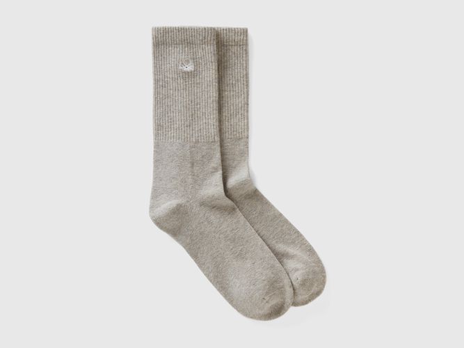 Benetton, Chaussettes De Sport En Coton Mélangé, taille 42-46, Gris - United Colors of Benetton - Modalova