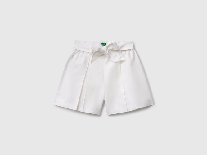 Benetton, Bermuda Avec Ceinture, taille 12-18, Blanc, Enfants - United Colors of Benetton - Modalova