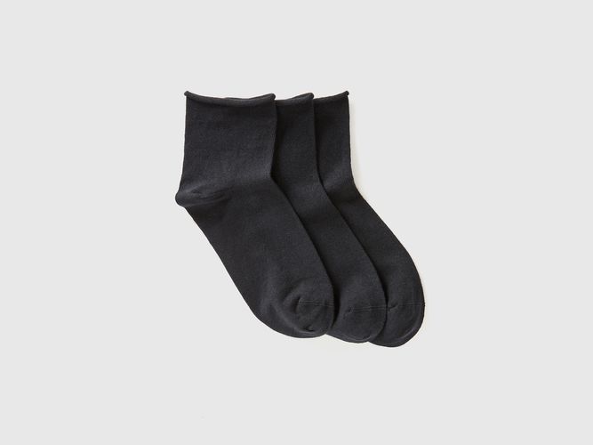 Benetton, Trois Paires De Chaussettes Basses, taille OS, Noir - United Colors of Benetton - Modalova