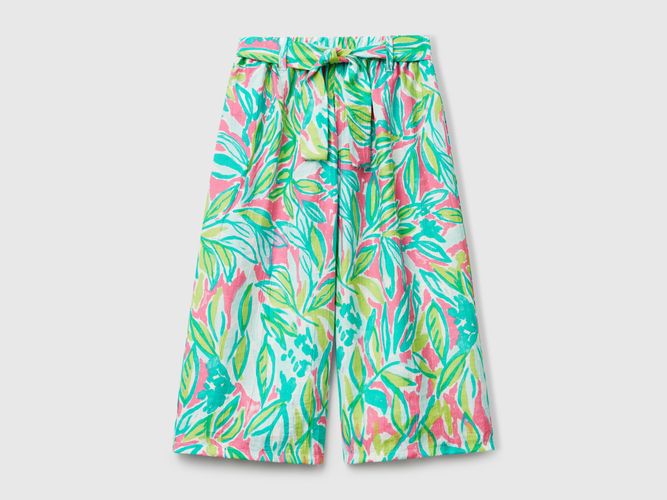 Benetton, Pantalon Palazzo À Imprimé Tropical, taille 12-18, Multicolore, Enfants - United Colors of Benetton - Modalova