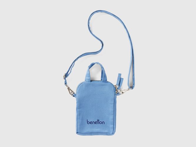 Benetton, Cell Phone Holder In Pure Cotton, taille OS, Bleu Clair - United Colors of Benetton - Modalova